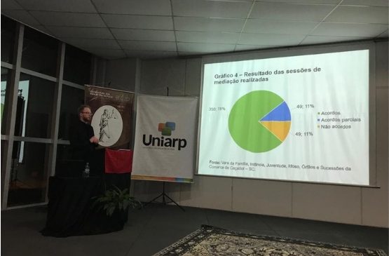 Trabalho de conclusão de curso trata da mediação aplicada na comarca de Caçador